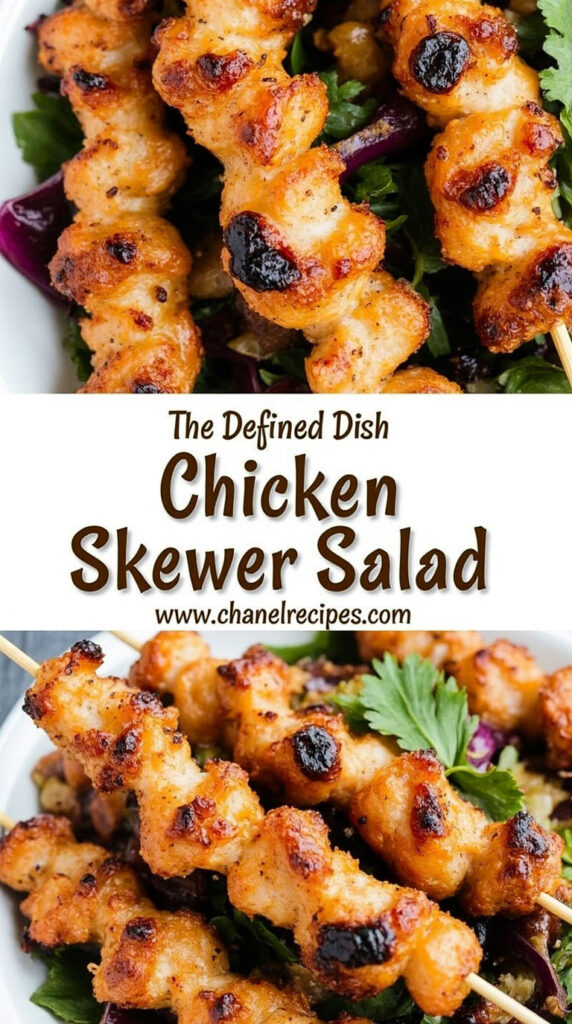 BBQ Chicken Skewer Salad