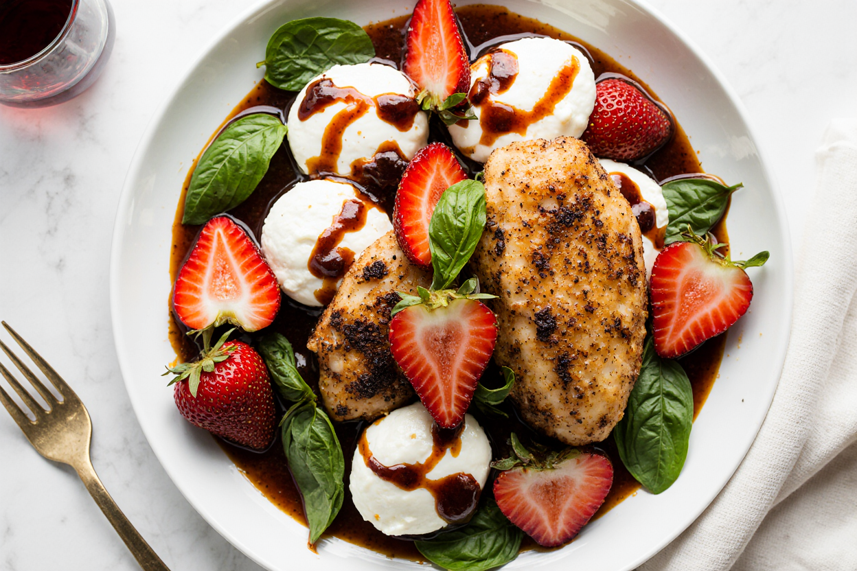 Balsamic Strawberry Caprese