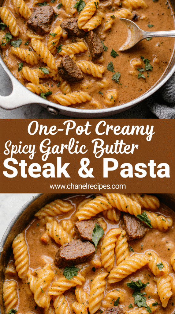Garlic Butter Steak Pasta