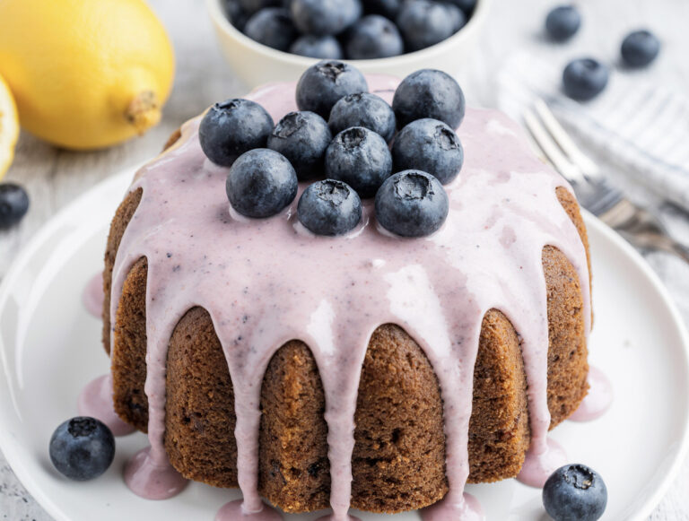 Blueberry Cake with Lemon Cream Cheese Frosting