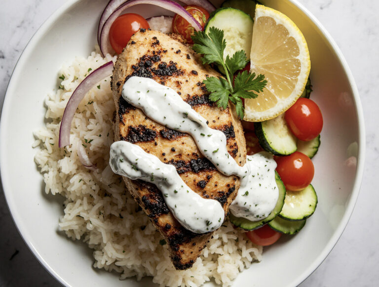 Greek Chicken Gyro Bowls with Tzatziki Sauce