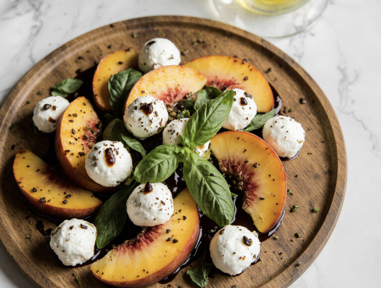 Juicy Peach and Mozzarella Delight Salad