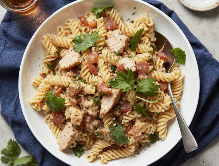 Mediterranean Chicken Pasta Salad