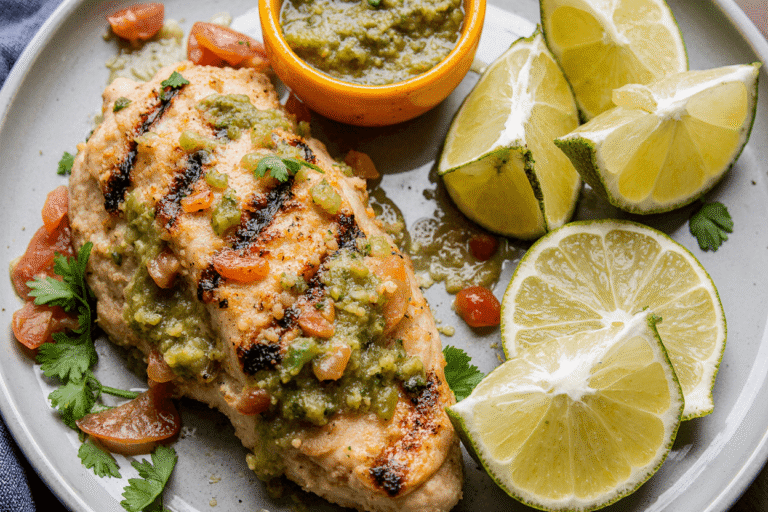 Grilled Salsa Verde Pepper Chicken Recipe