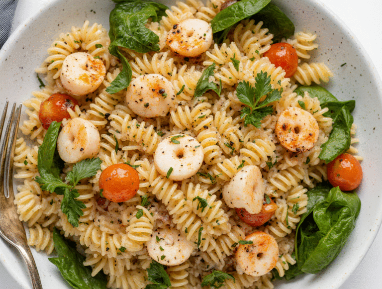 The BEST Seafood Pasta Salad